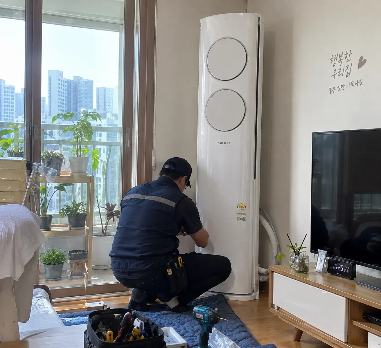 가정집 에어컨 설치 공간을 설명하는 이미지